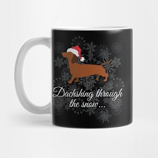 Dachshing Through The Snow Mug